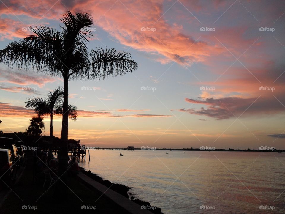 Sunset over the intercostal waters in Florida 