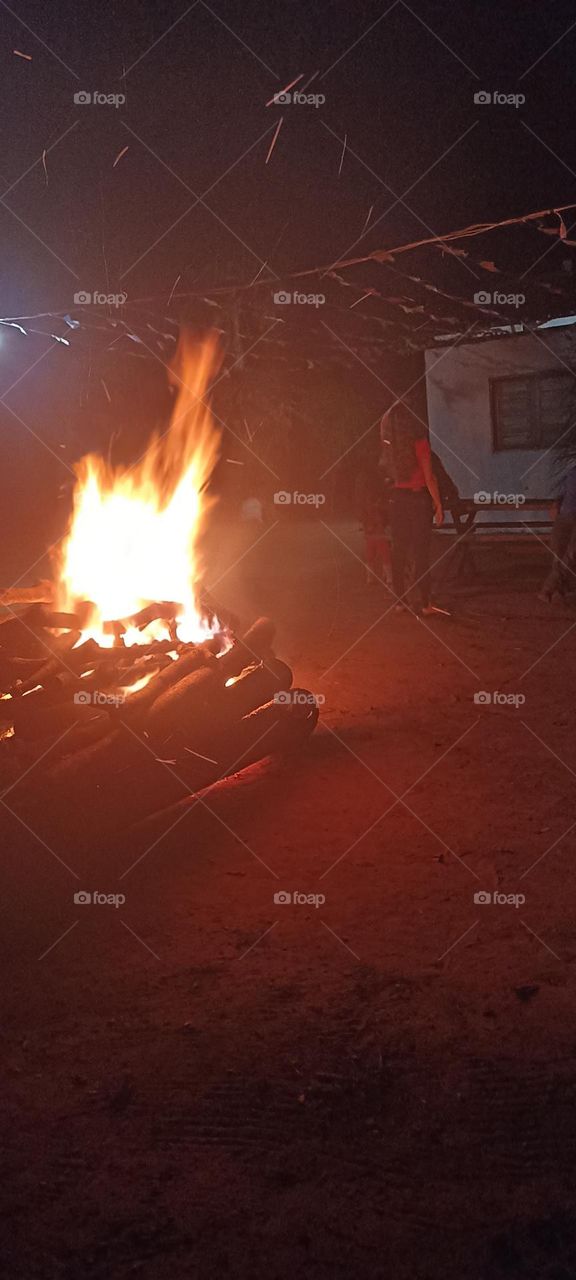 bonfire in festa junina