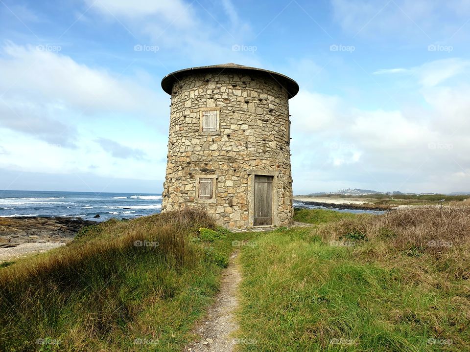 stone mill at the beach
