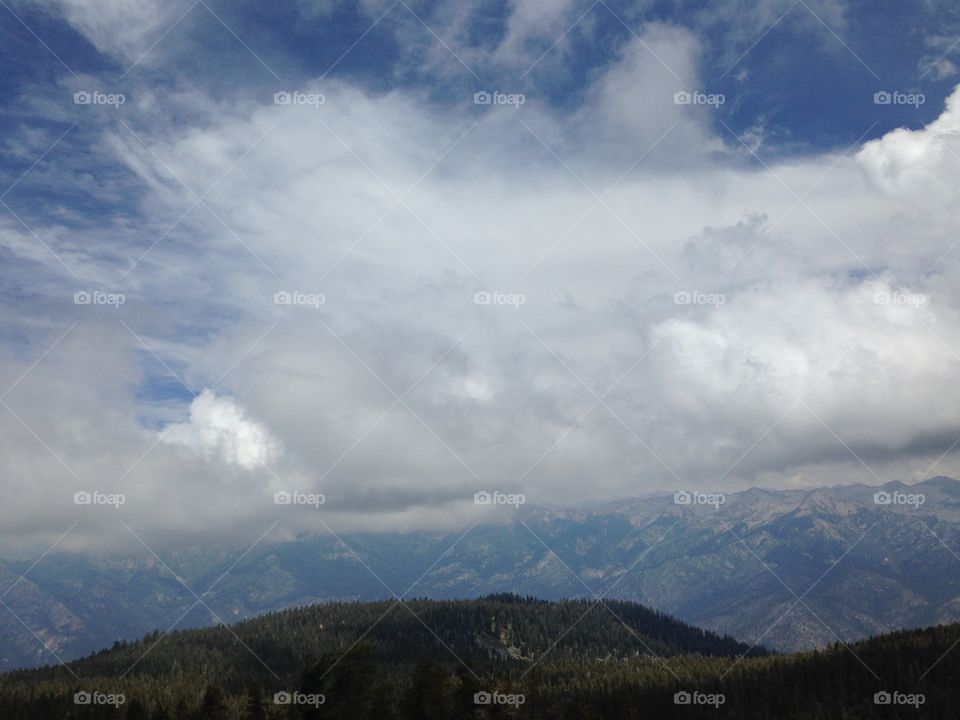 Clouds at Mitchell Peak. Summit to Mitchell Peak