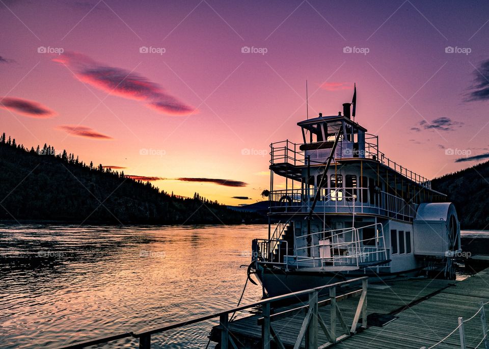 Sunset on the Yukon River 