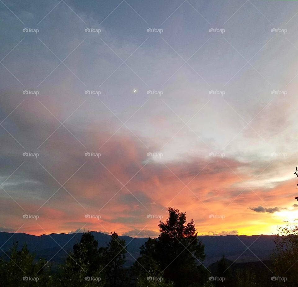 Conifer Colorado Sunset