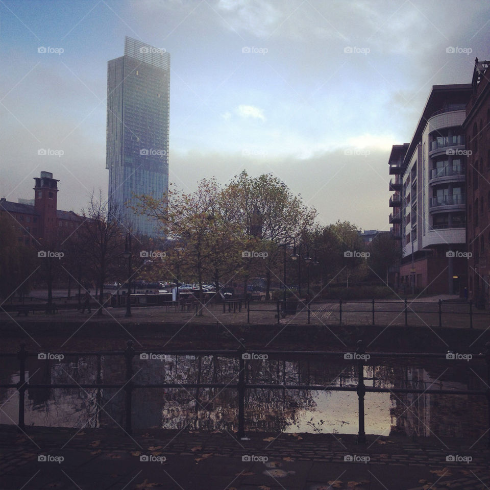 winter misty mist manchester by frompaul
