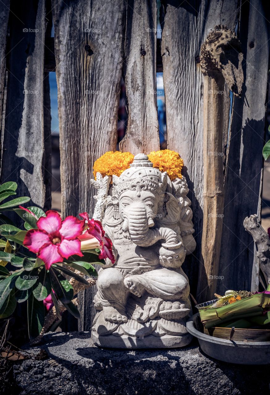 Ganesha statue. Bali island.