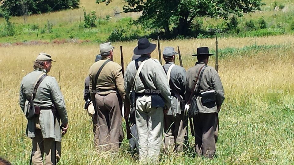 civil war reenactment. Gettysburg