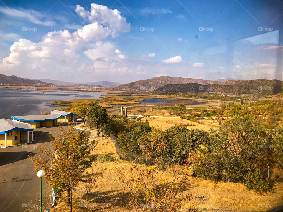 See from up above,The Zrebar lake located in Marivan Iran