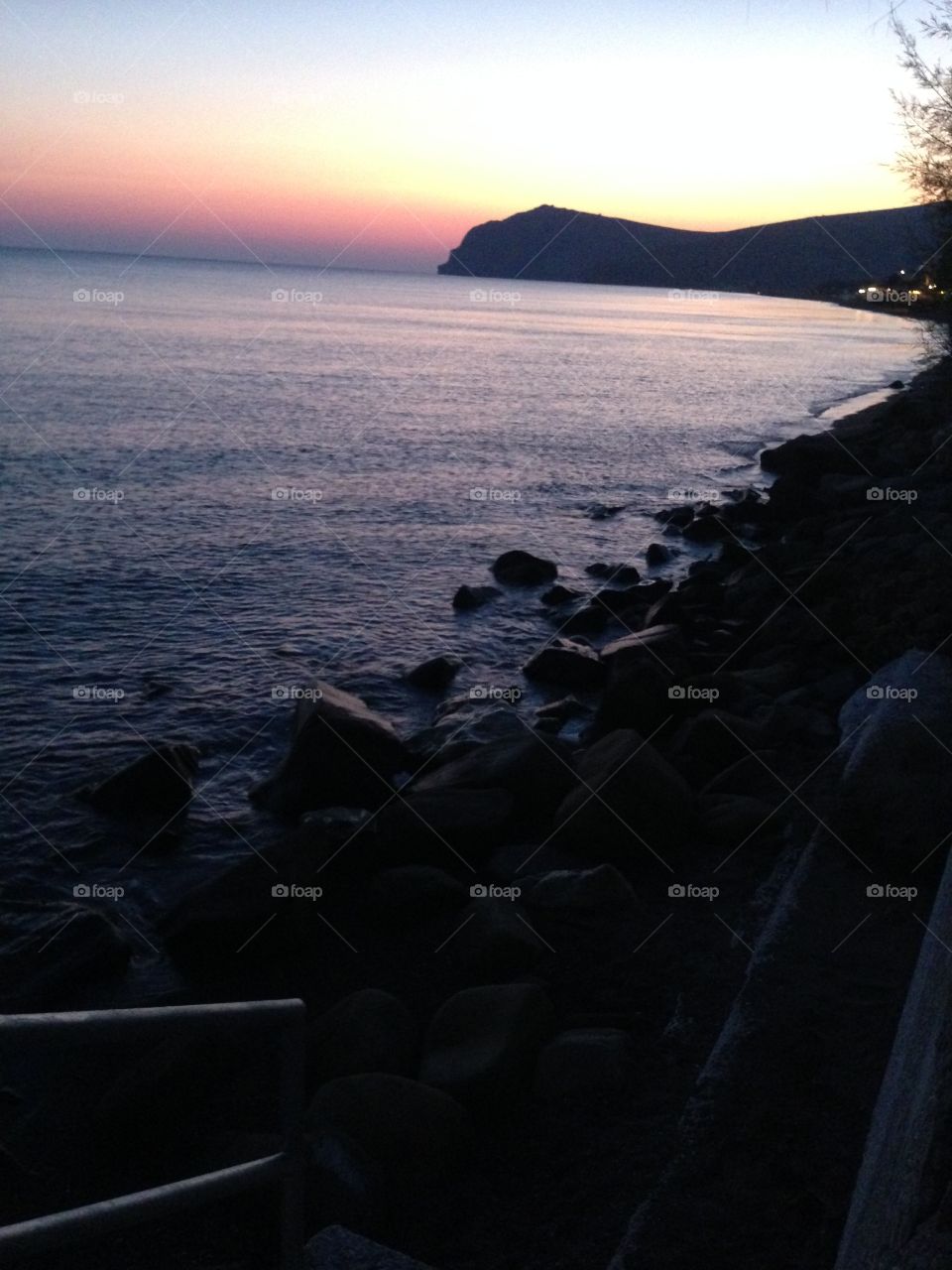 Nighttime beach scape 