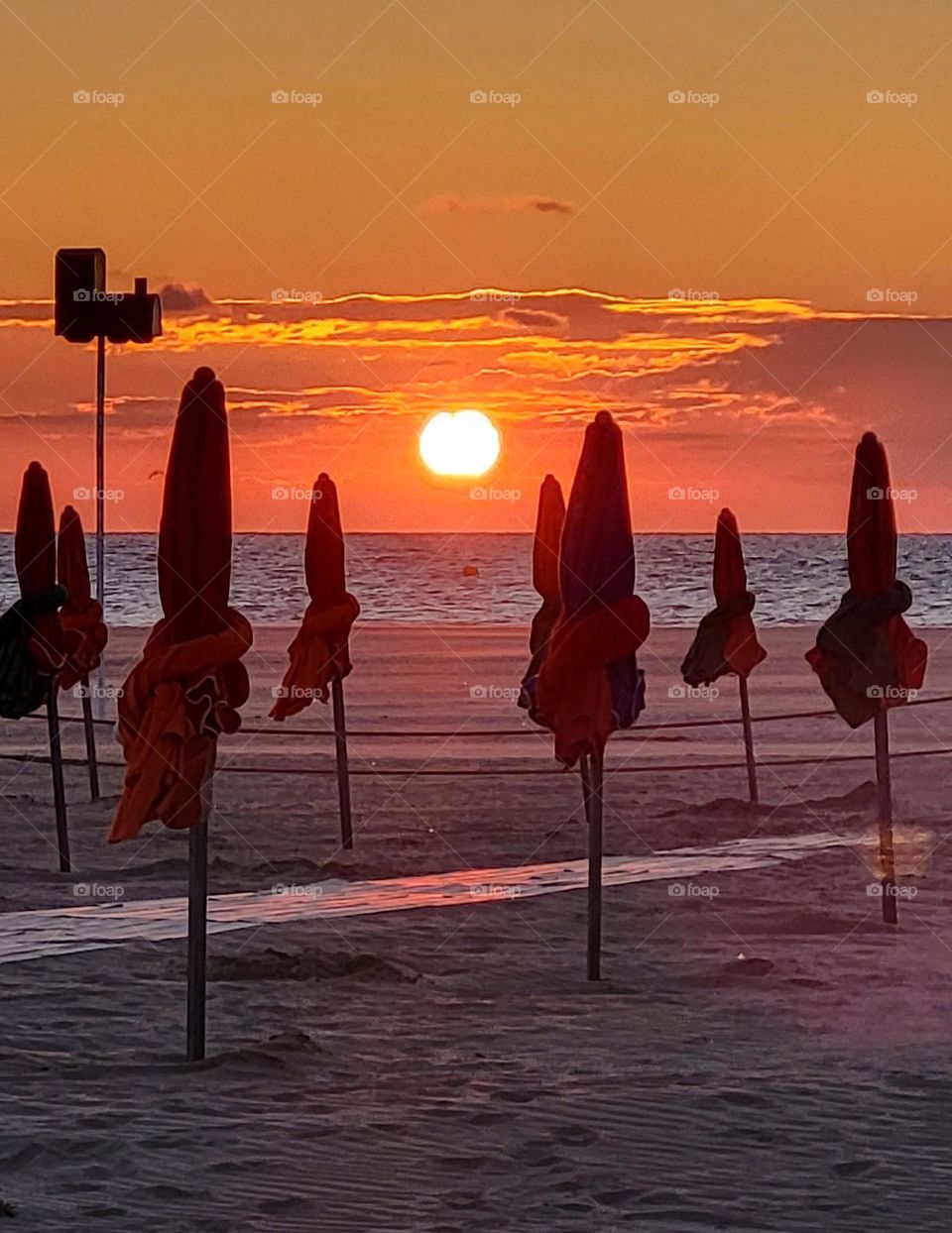 sunset in Deauville