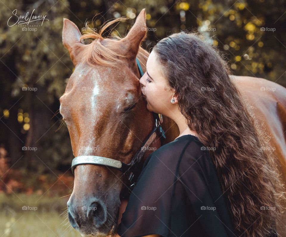 Old town road photo shoot. The horse closed his eyes for this his. Real farm love.
