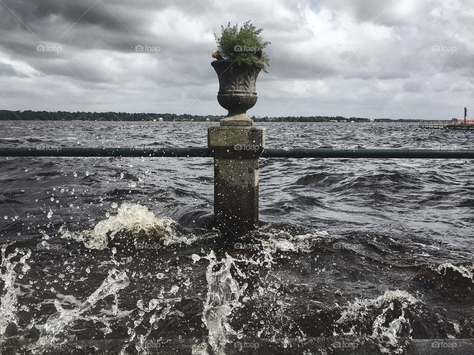 Waters rising in the Neuse prior to Hurricane Matthew in the fall of 2016. 