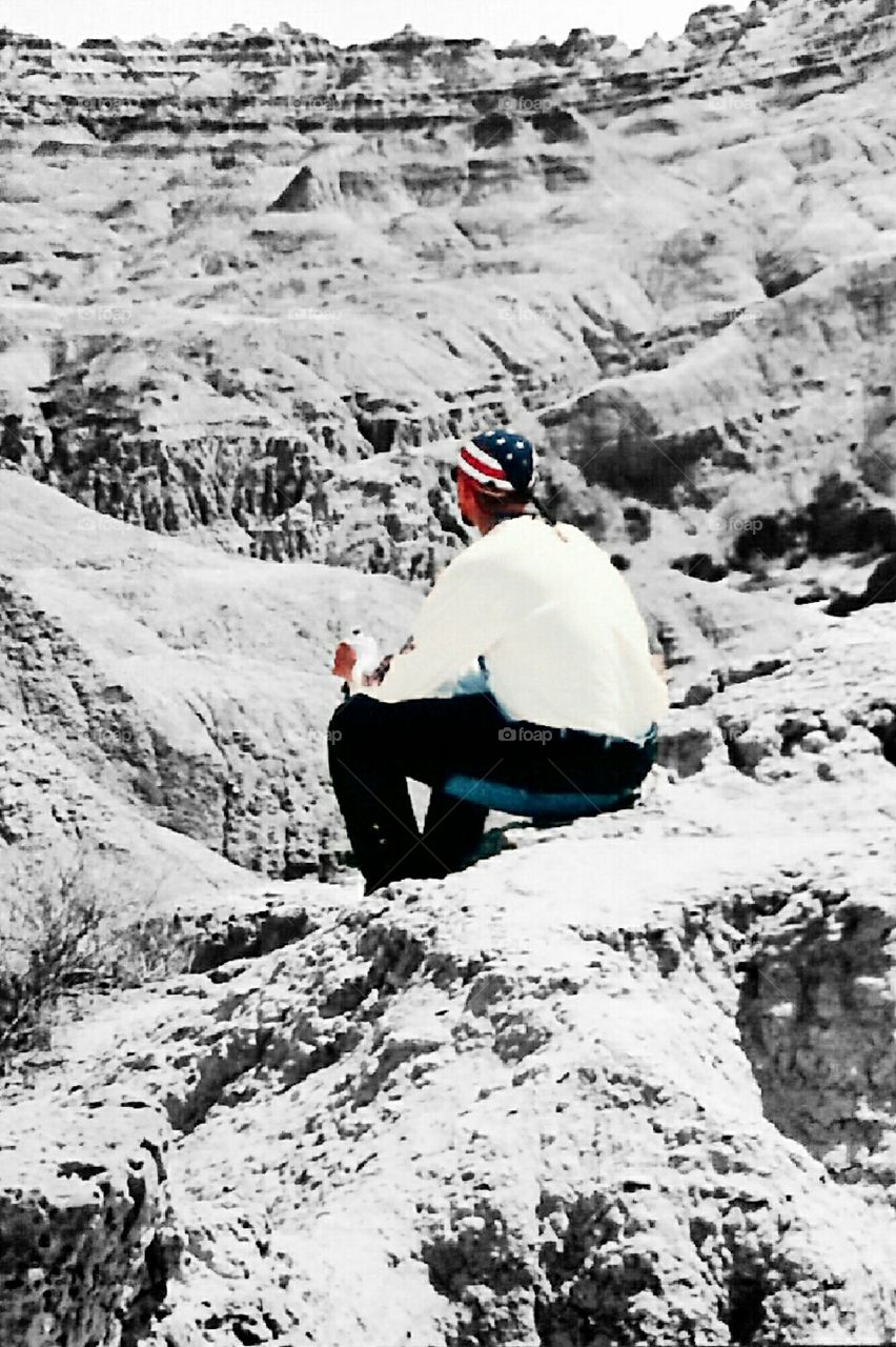 Contemplating - Splash of Color