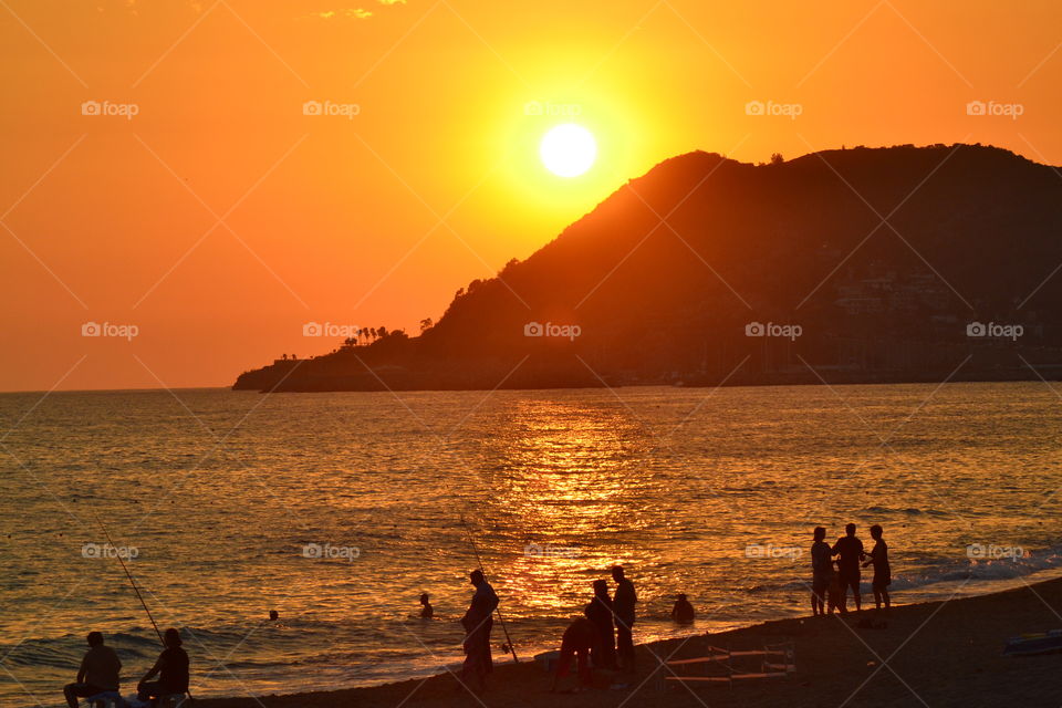 sunset in Alanya turkey