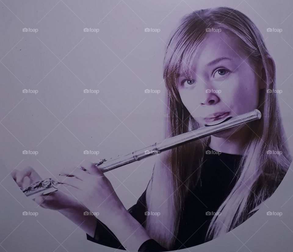 Flauta Som Clássico Cartaz Música Orquestra Sinfônica Som Clássico Cartaz