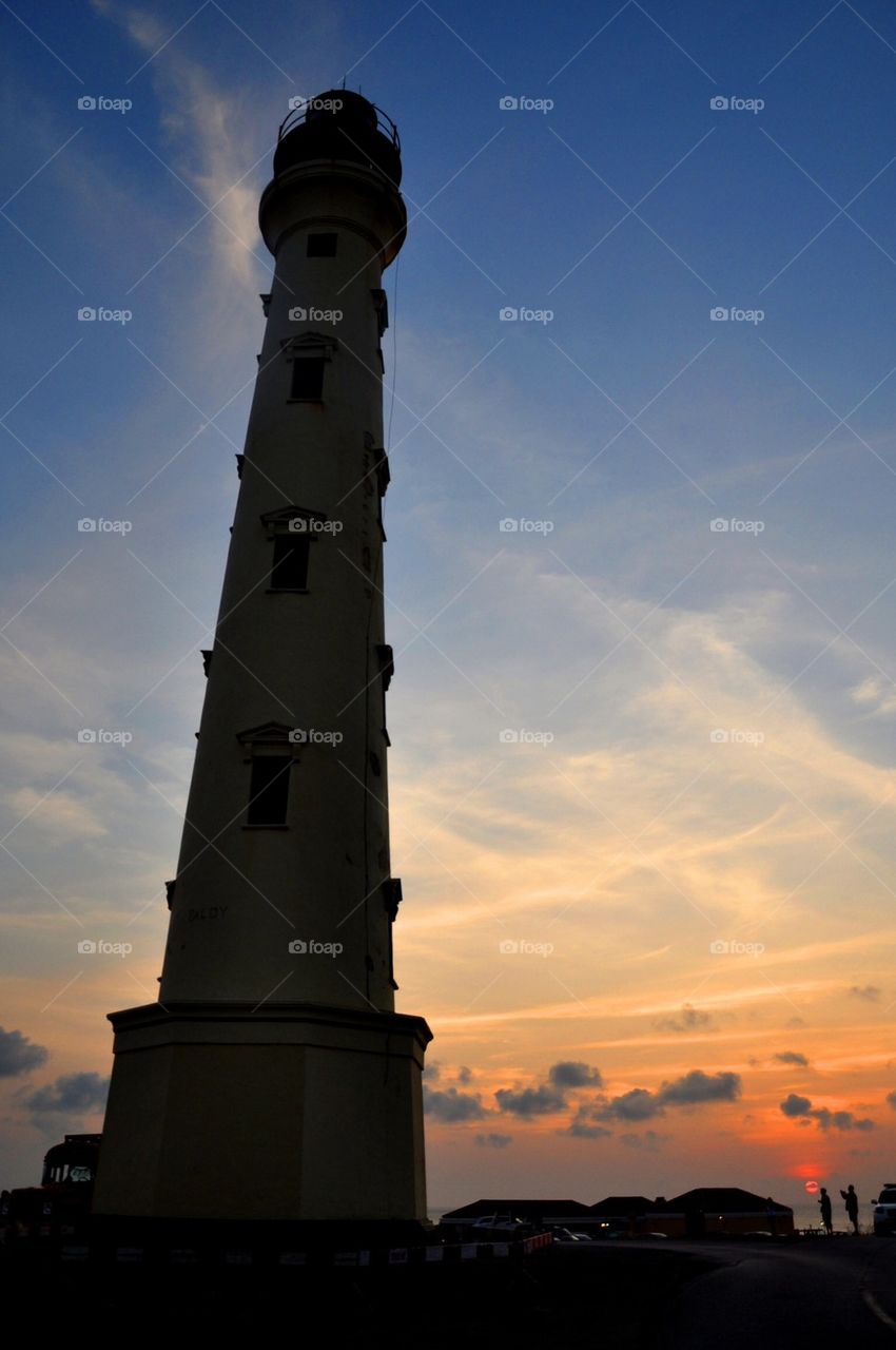 Lighthouse at sunset