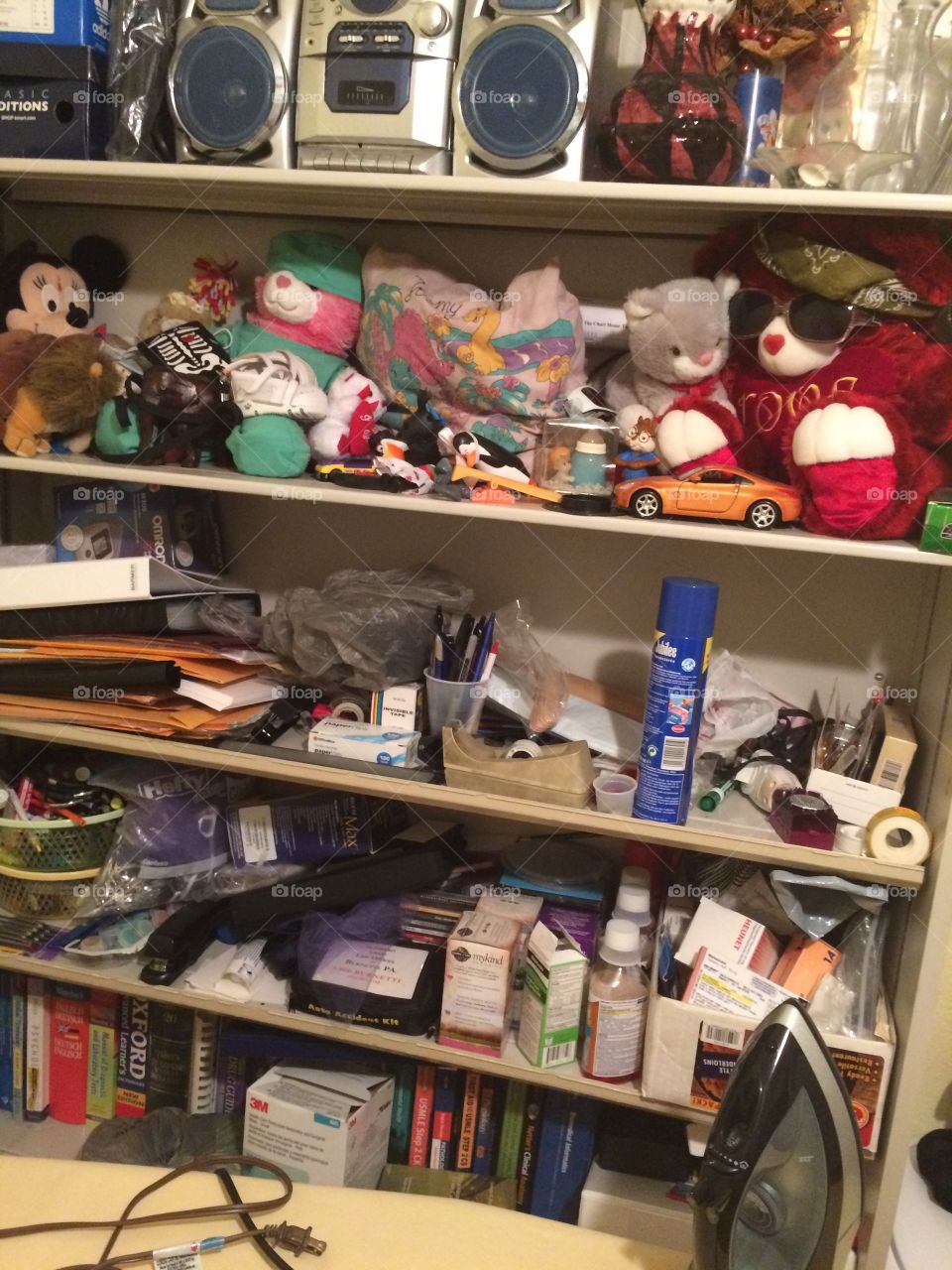 Cabinet full of stuff