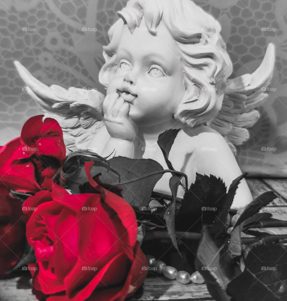 Ангел в розах