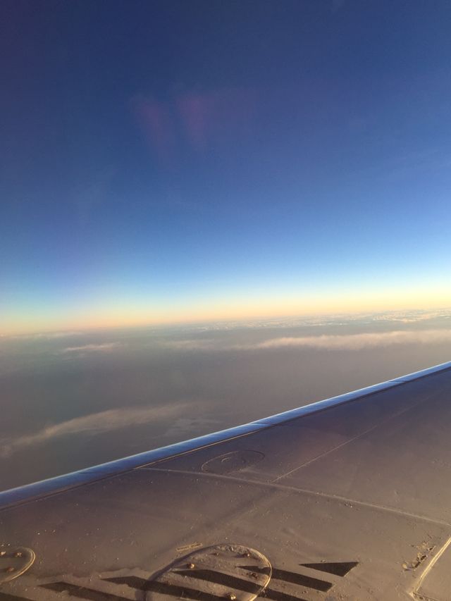 Sunrise over the clouds