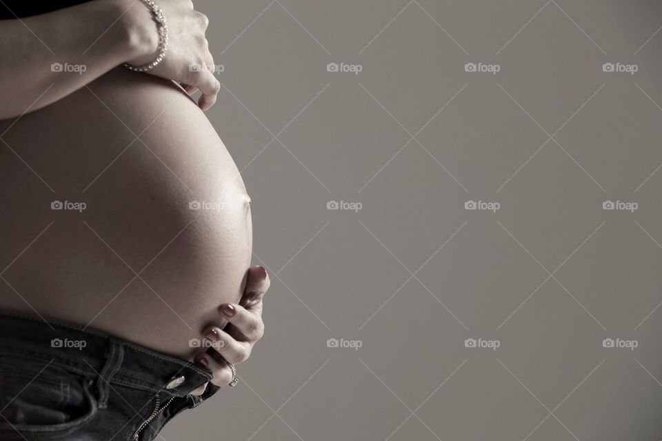 Pregnant woman belly