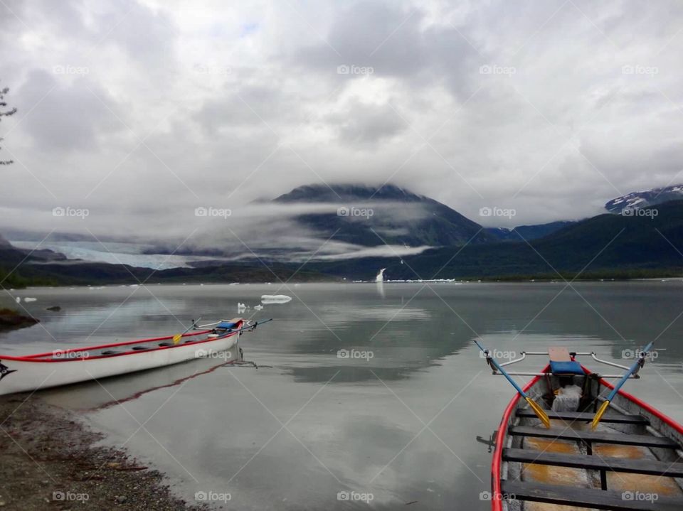 Mendenhall Glacier Alaska canoe 