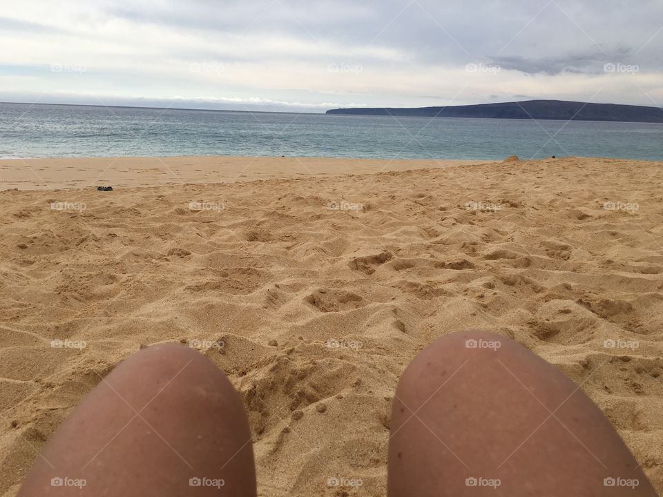 Sitting on the beach