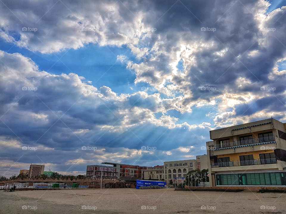 Stormy clouds in Mamaia in 2017