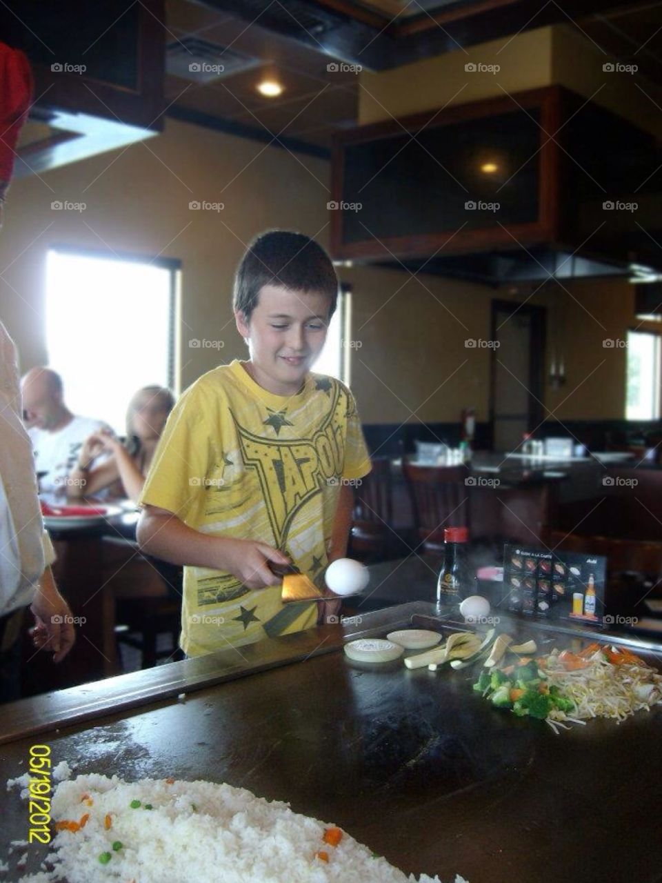 Cooking @ Japanese steakhouse 