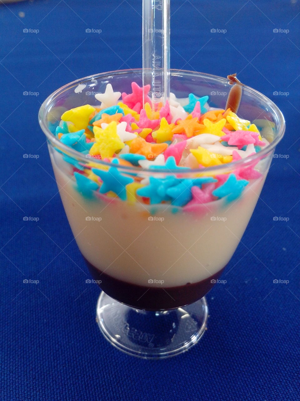 Delicious drink with milk shake toppings