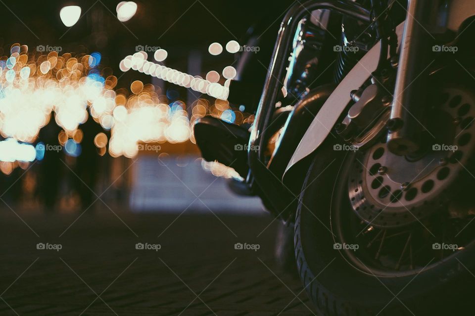 the guy and the girl arrived on a motorcycle and went for a walk along the Arbat