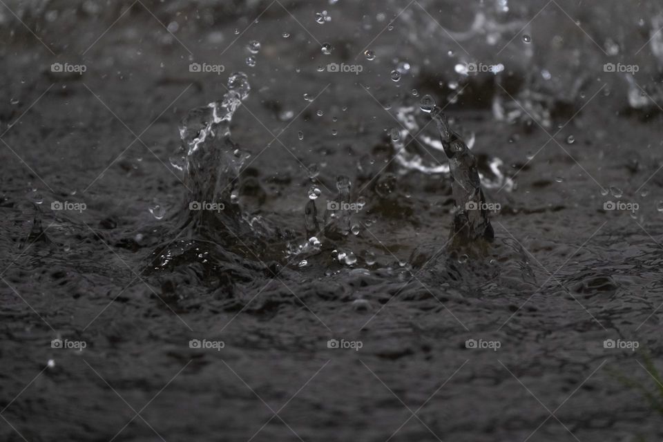 splash of water from rainwater