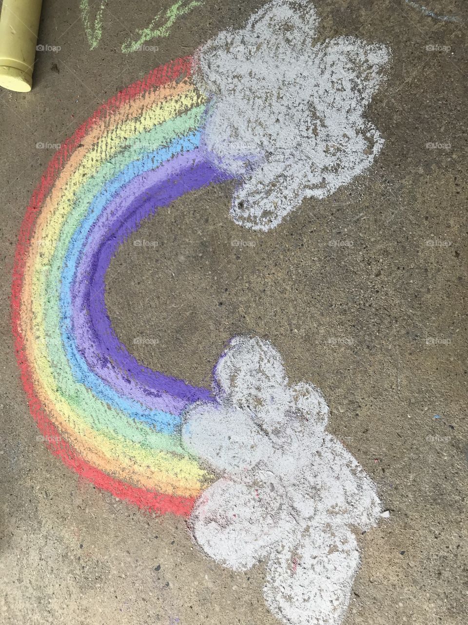 Drawing and coloring with sidewalk chalk 
