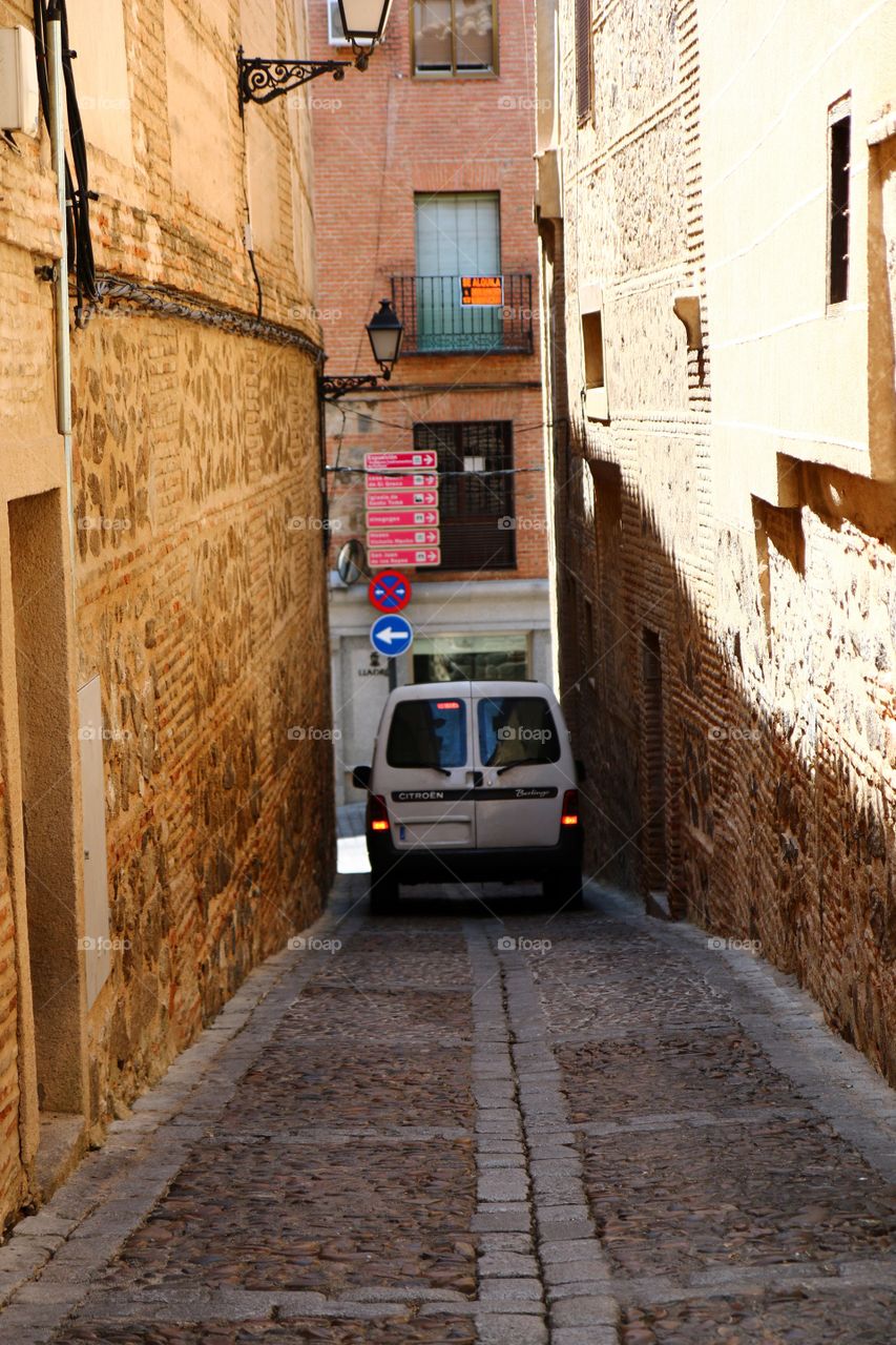 Narrow street in Toledo. Old town of Toledo offers such interesting sights
