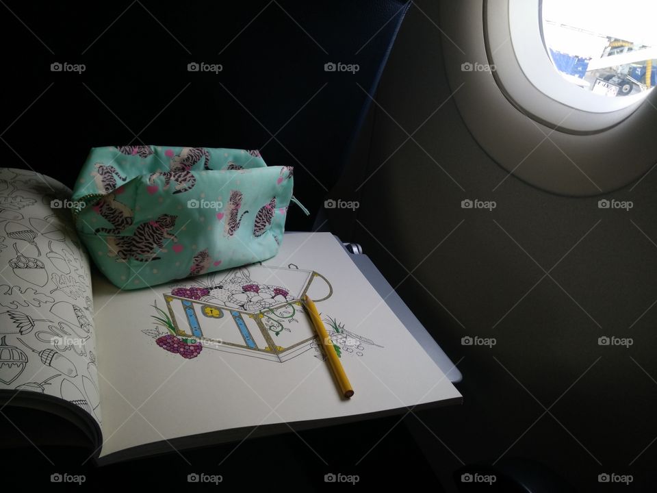 Adult Coloring on Flight
