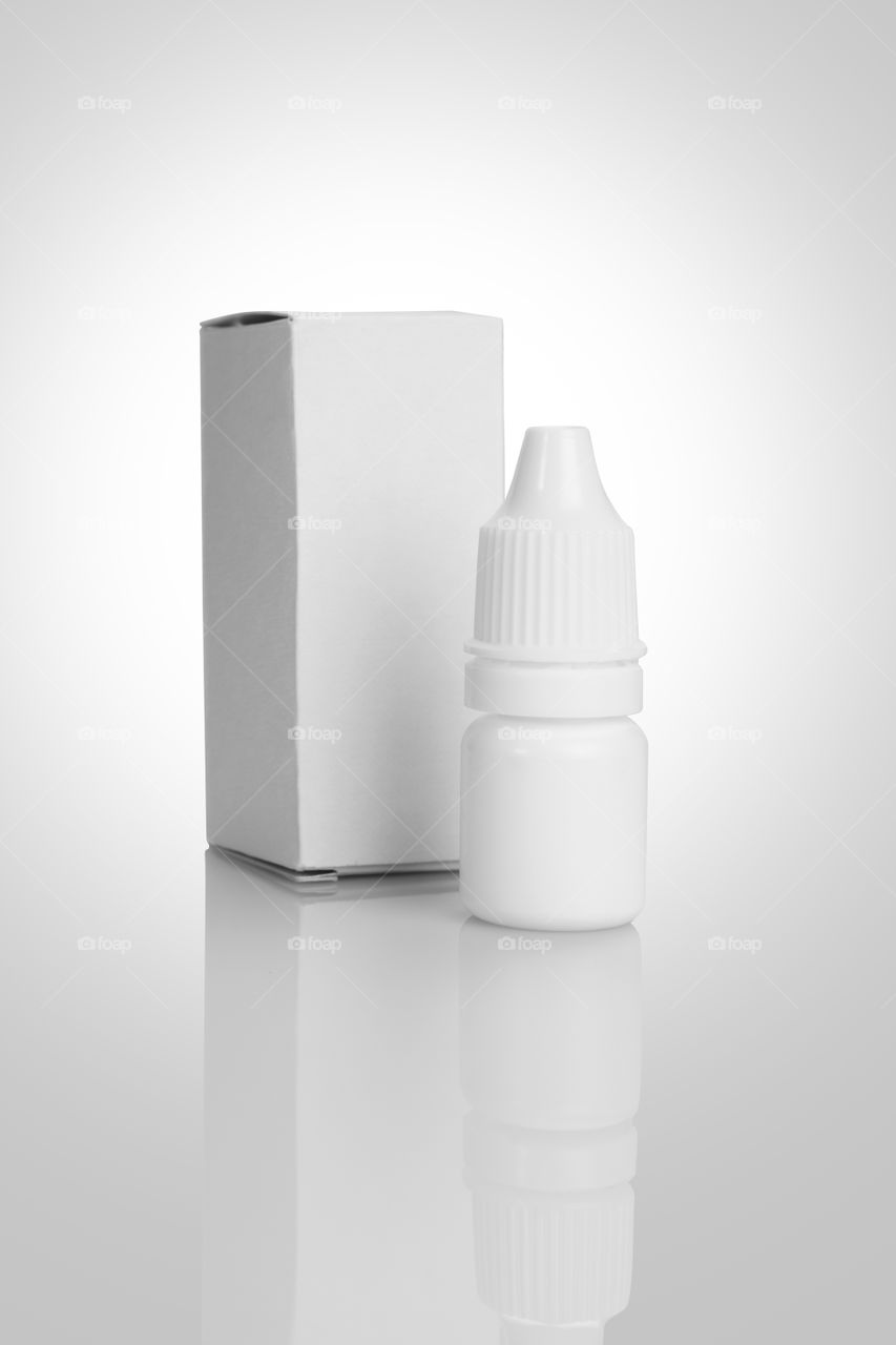 Eye drop mockup isolated on white background