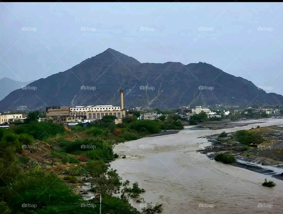 Glory be to God, the magnificent and picturesque view and the natural green trees are a view that is nothing more wonderful than it
