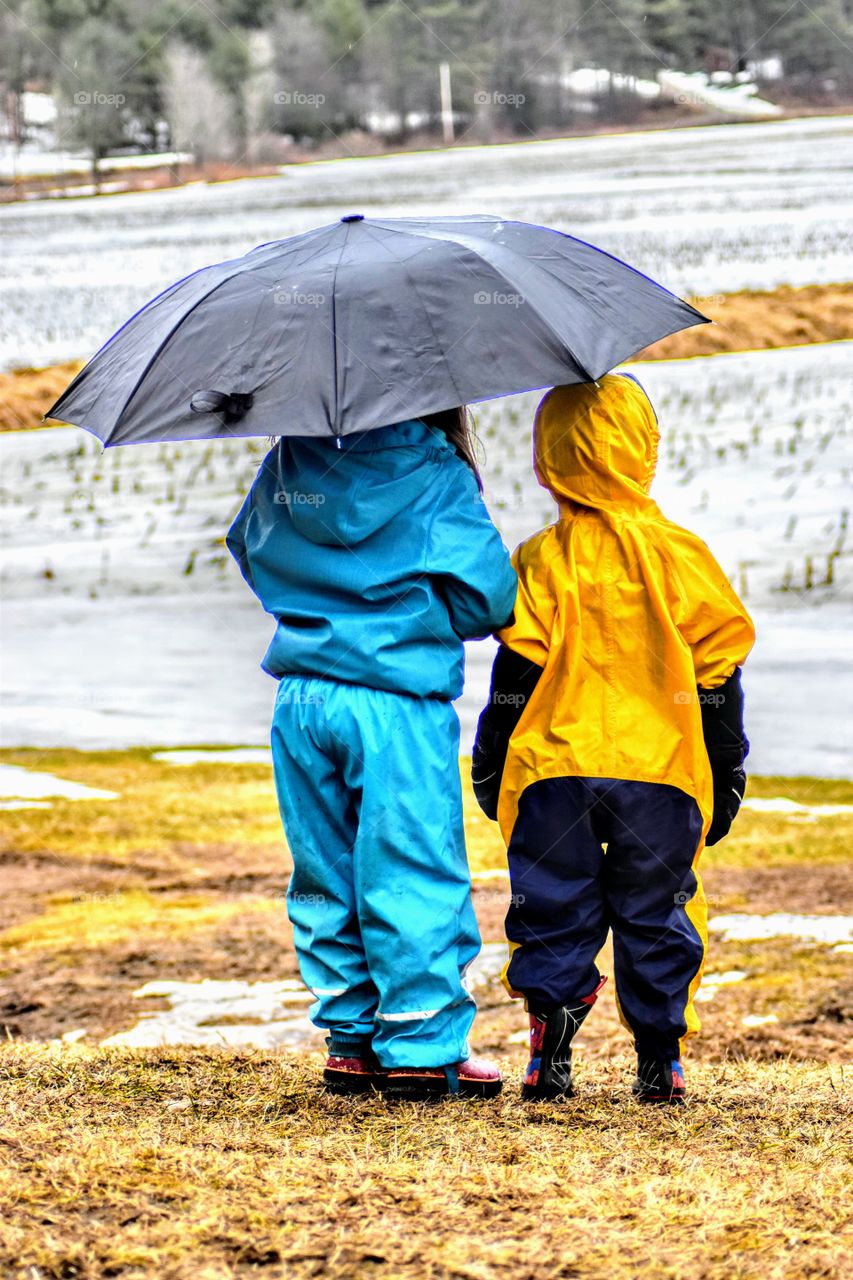 playing in the rain