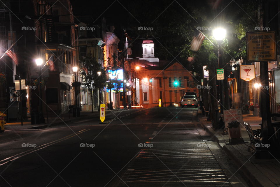 Nightlife Downtown Newton . Spring Street 