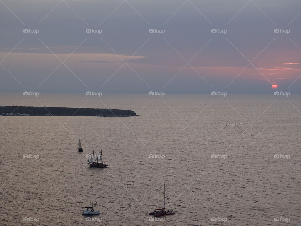 Santorini Greece Sunset. Santorini Greece Sunset