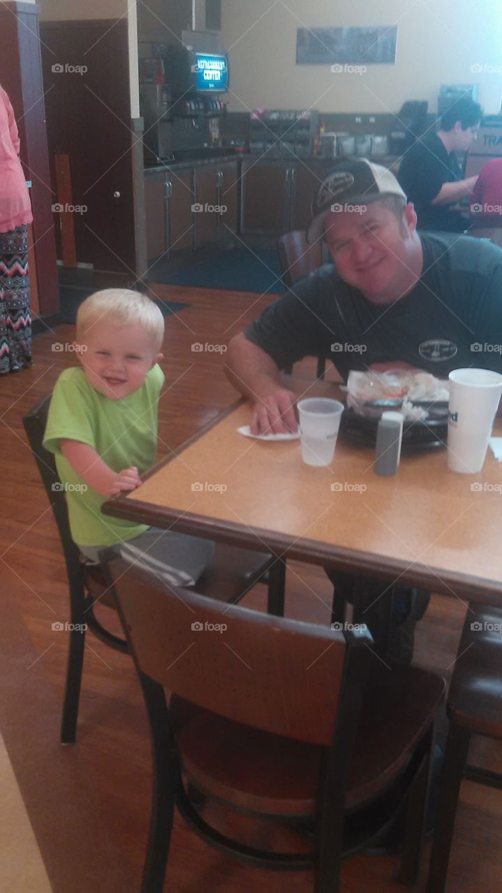 cutie pie. i met these men this morning having breakfast