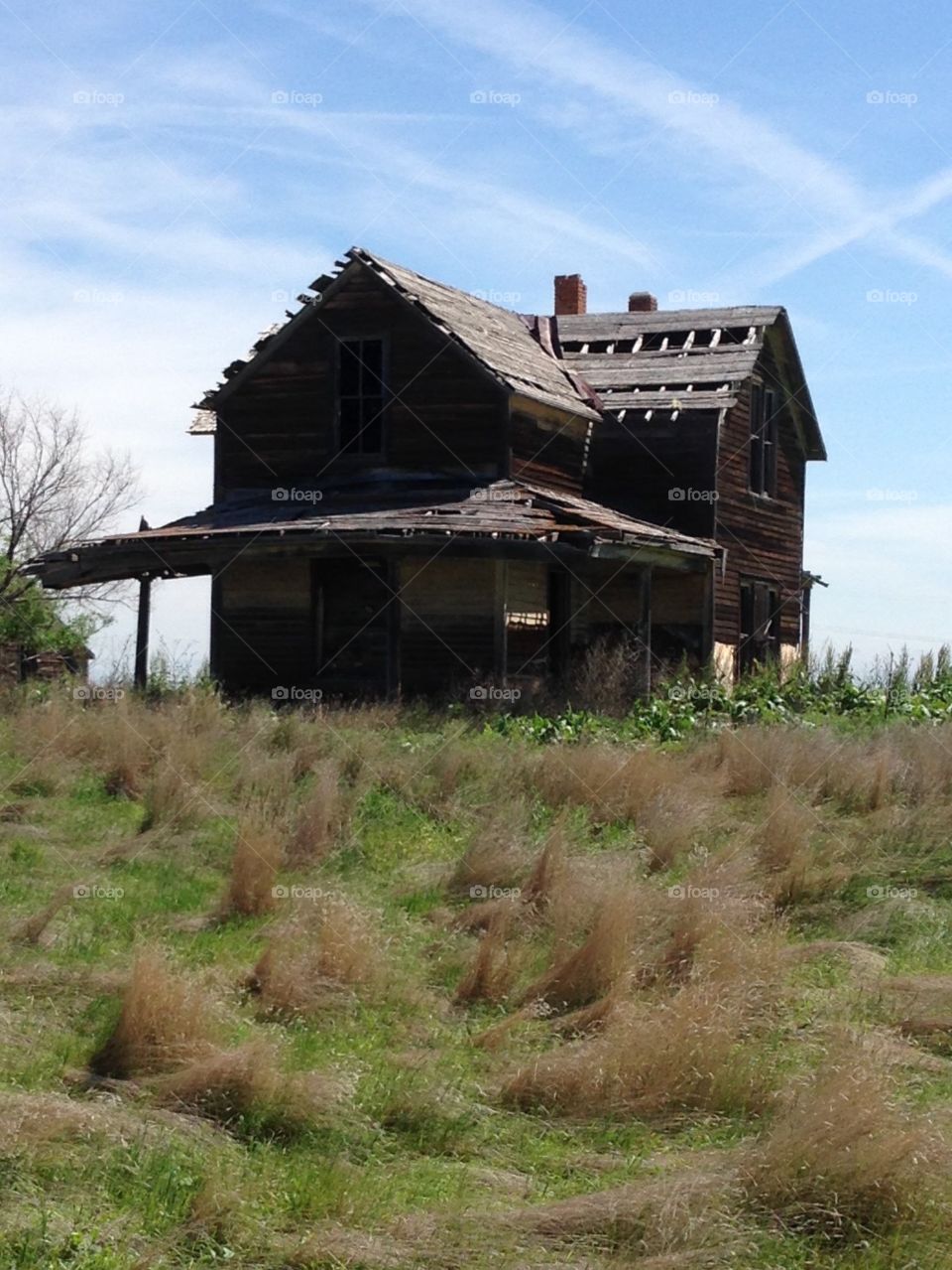 Moved on. An old abandoned farm house.