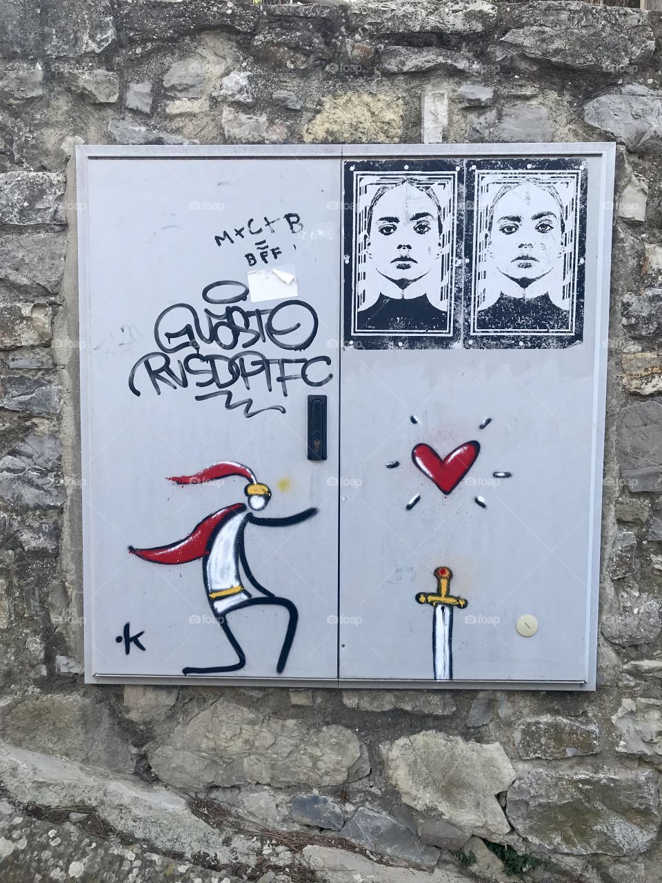 Fun Street art in Arezzo, Italy