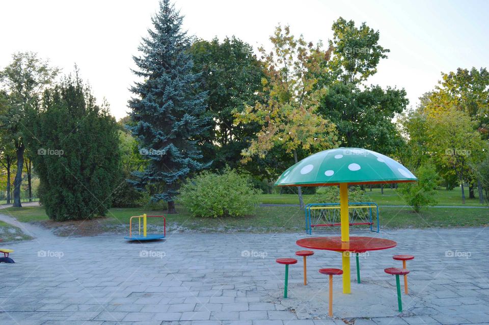 playground in a city park