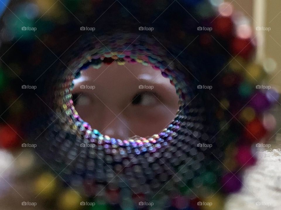 Looking Through Multicolored Cylinder