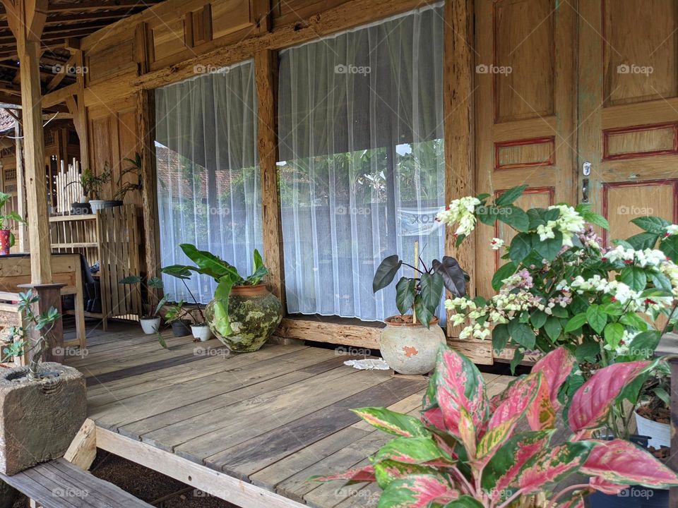 Gardening in front of the house