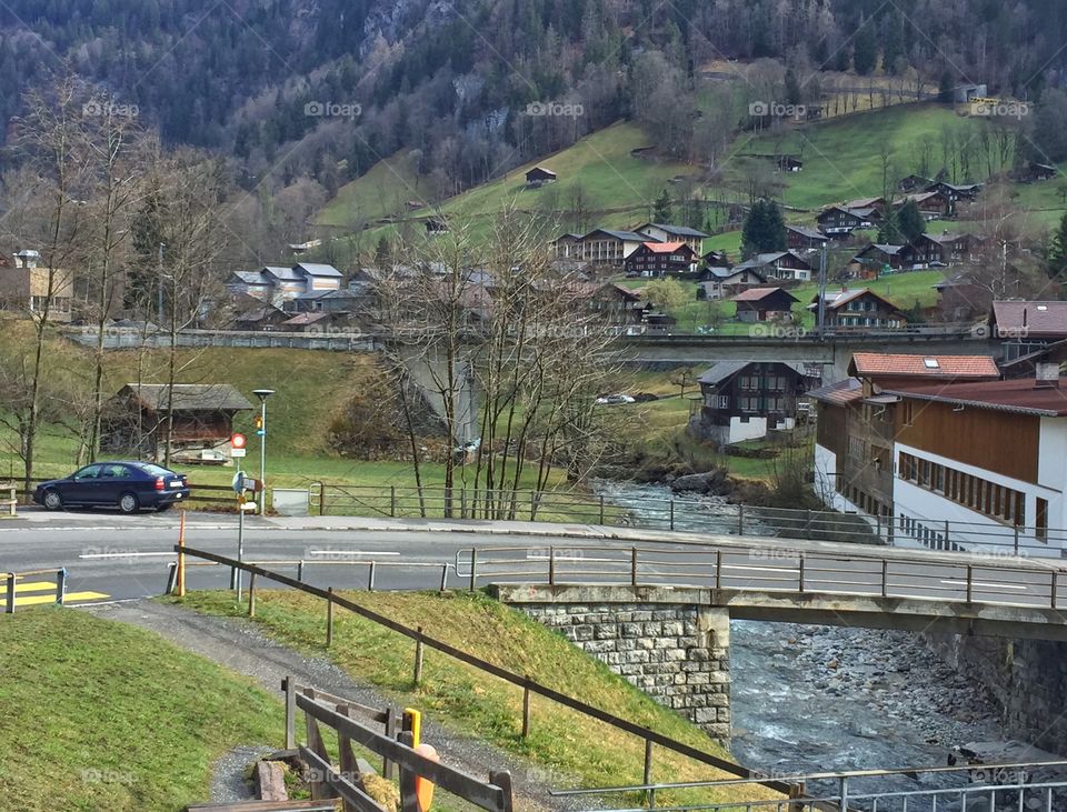 Picturesque village in Switzerland 