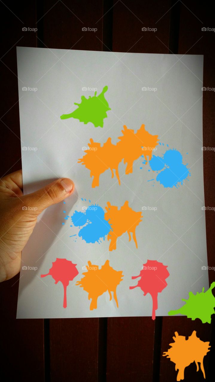 Cartaz, ilustração cores, tintas.