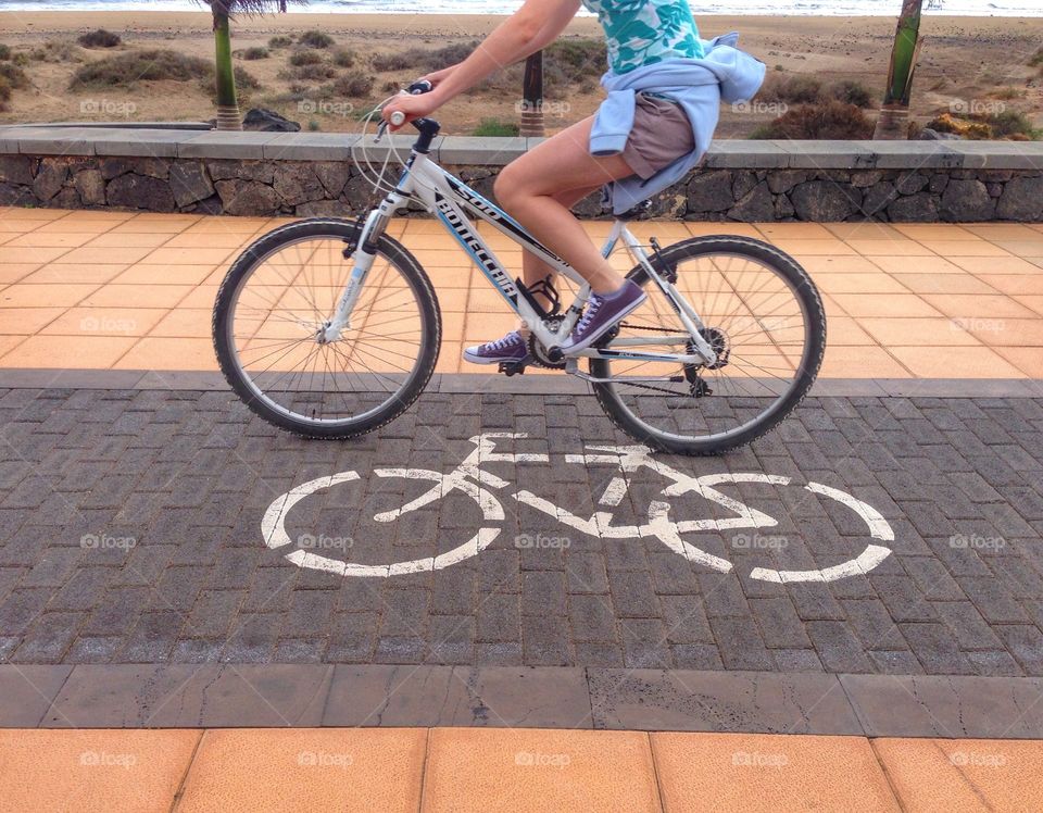 Bike ride along the beach. Bike ride along the beach