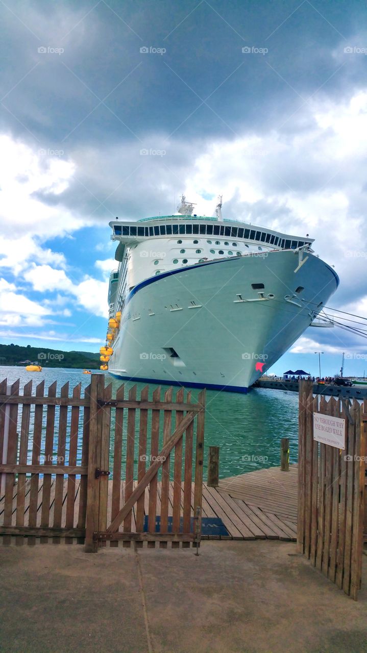 Checking one sides life boats for safety