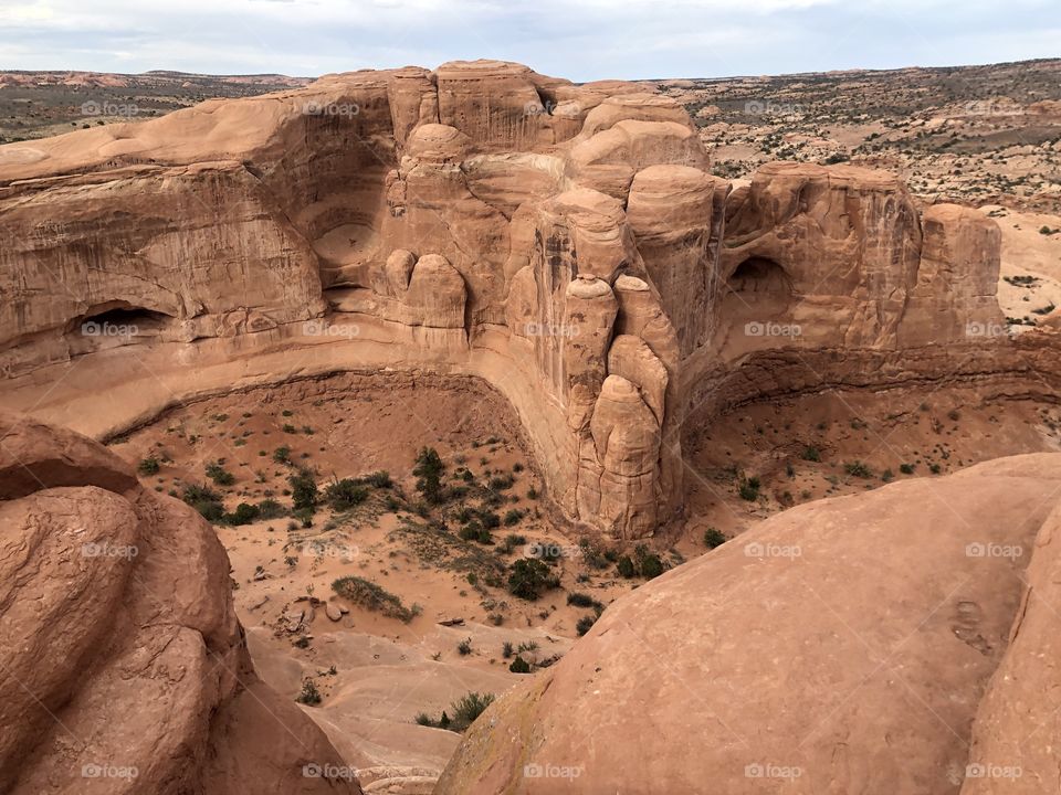 Behind delicate Arches