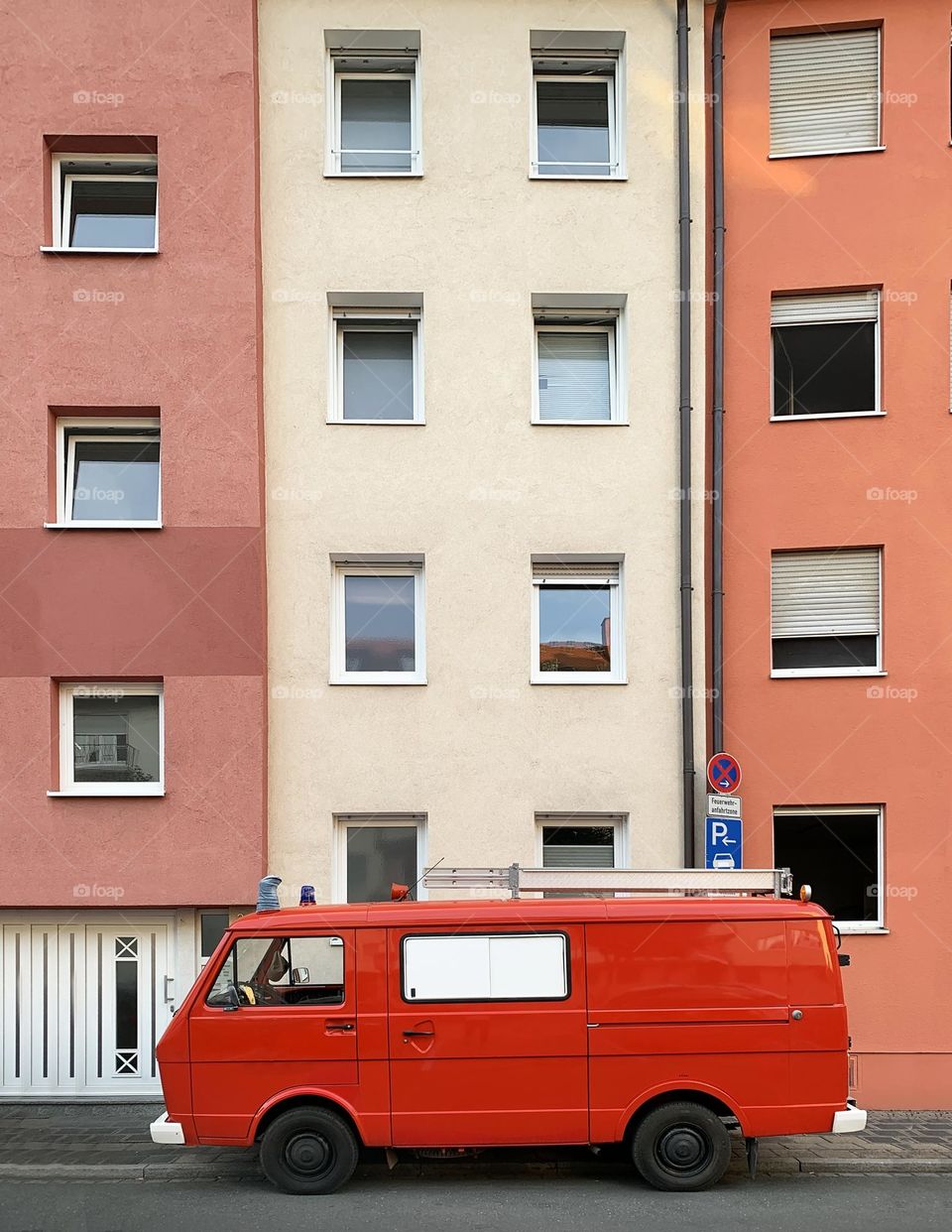 Red retro car 