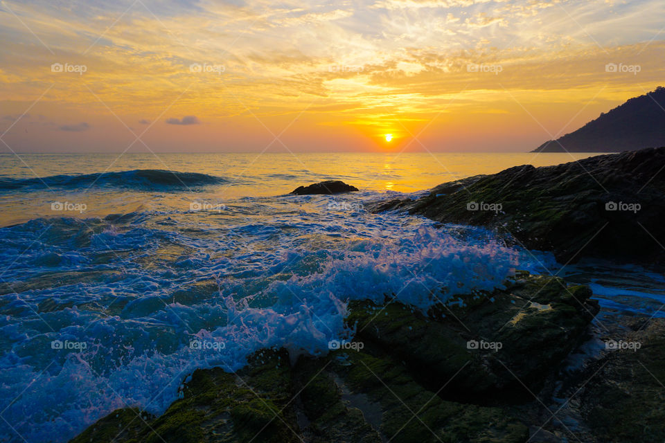 Sunset, Water, Sea, Dawn, Ocean